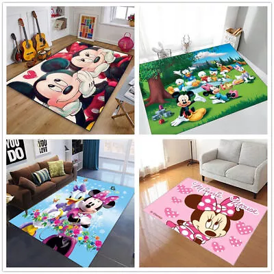 Kids Mickey Minnie Mouse Anti-Slip 3D Doormat Bedroom Carpet Rug Floor Mats Gift • £10.80