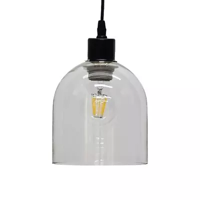 Modern Glass Cloche Easy Fit Pendant Shade Ceiling Lightshade • £15.99