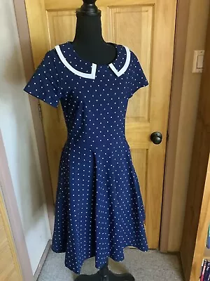 Gowntown I Love Lucy Dress L Vintage Look Polka Dot • $16