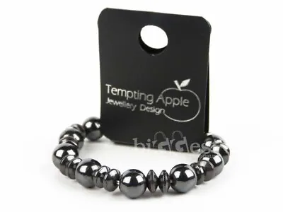 Magnetic Hematite Ball And Discs Bracelet Magnet Healing Elasticated Health • $9.67