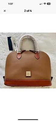 Dooney & Bourke Handbag Pebble Grain Zip Zip Satchel - Caramel • $50