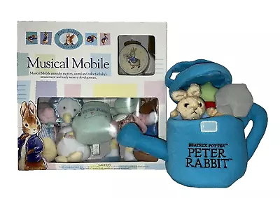 Peter Rabbit Musical Mobile NEW Plush Frog Duck Pig Plus Extra Plus VTG 2001 • $59.99