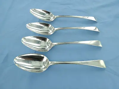 Antique Set Of Four Sterling Silver Old English Soup Spoons. London  1822 • £250