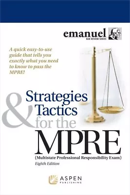 Strategies & Tactics For The MPRE By Emanuel Steven L. Brand New Free Ship... • $86.65