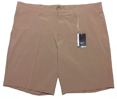 NIKE GOLF Flat Front Stretch Woven Shorts 833224 Khaki Beige 42 ~ New • $29.99