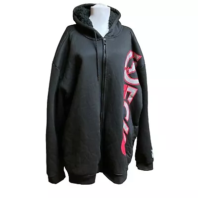 Ecko Unltd Mens Zip Up Skate Hoodie Sz 5X Black Jacket Baggy Fleece Lining • $27