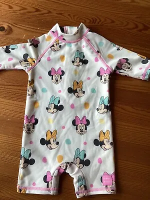 Girls Minnie Mouse Swimsuit Age 0-3 Months • £6.99