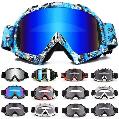 Motorcycle Goggles ATV Off Road MX Racing Dustproof Motocross Goggle Eyewear • $14.39