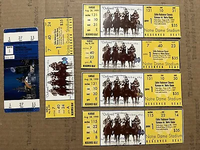 $5.50 • Buy Notre Dame Fightin Irish Ticket Stub Lot Eddie Robinson Navy Kansas 4 Horsemen