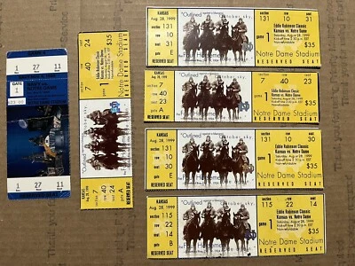 $5.50 • Buy Notre Dame Fightin Irish Ticket Stub Lot Eddie Robinson Navy Kansas 4 Horsemen