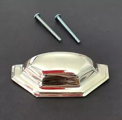 £3.49 • Buy Art Deco Style Cupboard/cabinet Door Drawer Pull Handle Polished Nickel 105mm