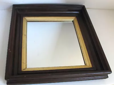 Antique  Walnut  Mirror With Gold Gilt Liner 15 1/4  X 17 1/4  • £57.01