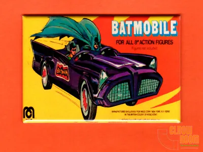 Mego Batmobile 2x3  Fridge/locker Magnet Box Art Vehicle • $3.75