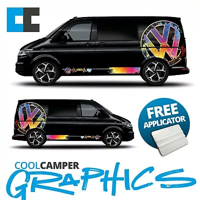 Vw Volkswagen T4 T5 T6 Camper Paint Special Edition Full Side Set Graphic Decals • £197.90