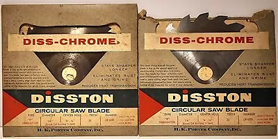 2-Vintage Disston 6 1/4”  Circular Saw Blades Collectible Tools USA Pre-owned  • $6.95