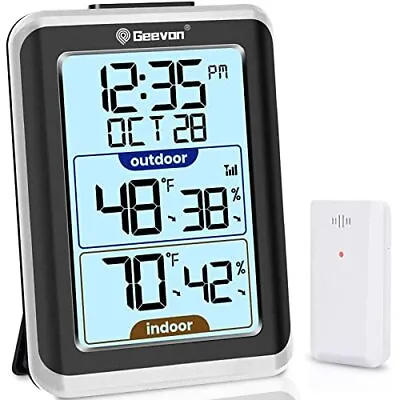 $29.23 • Buy Indoor Outdoor Thermometer Wireless Digital Hygrometer Temperature Gauge With
