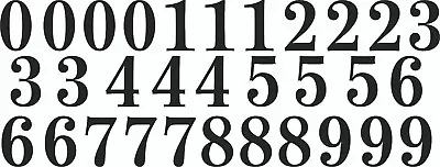 £6.19 • Buy Sticky Vinyl Numbers Stickers Decals Bin Door Office Home Weather Proof Bk & Wt 