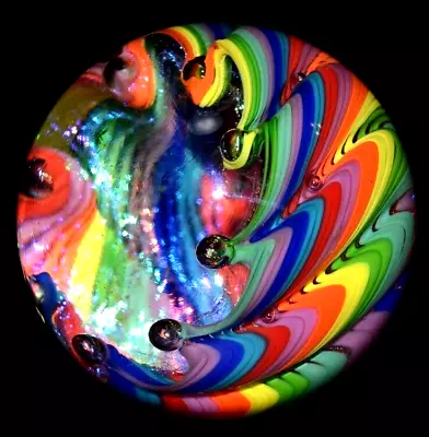 James Alloway Handmade Marble/2.623 -dichroic Rainbow Vortex # 3217-limeroyal + • $674.99