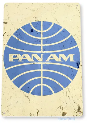 TIN SIGN Pan Am Airlines Aviation Metal Wall Décor Shop Store A790 • $10.25
