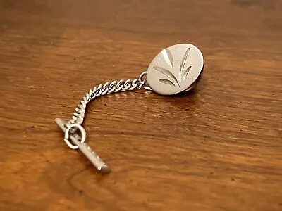 Mens Tie Tack Sterling Hand Carved MCM • $6.50