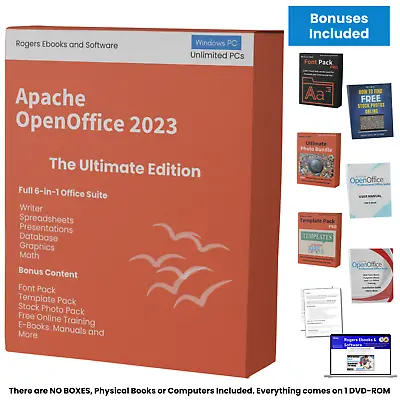 Open Office 2023 Professional Ultimate Full Version DVD Lifetime For Windows PC • $19.99