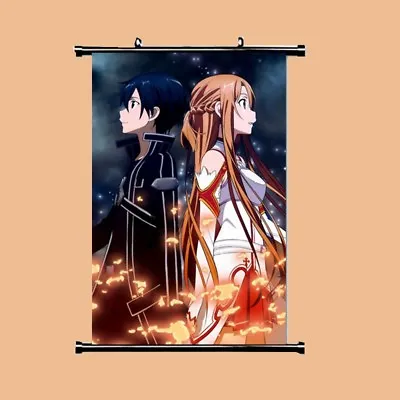 Wall Poster HOT Anime SAO Sword Art Online Jasna Tung Scroll Home Decor Cosplay • $6.70