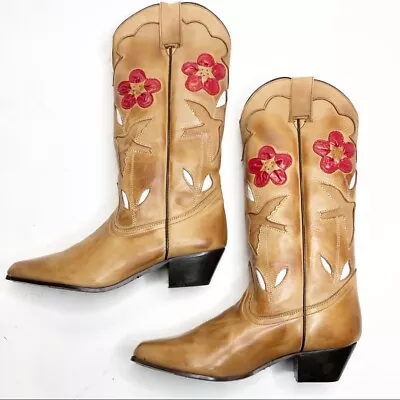 Oak Tree Farms | Chuparossa Leather Retro Western Boots • $100