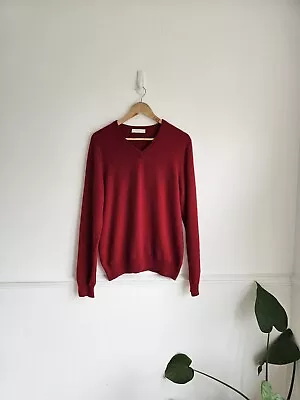 Men's Sweater Uniqlo 100% Pure Cashmere Jumper Knit Size M 10 Red • £38.90