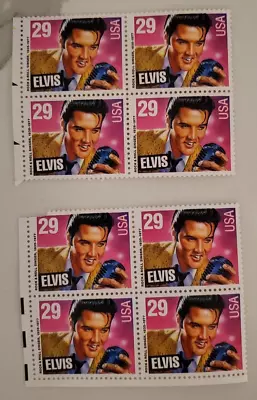 USA #2721 29 Cent Elvis Presley 8 Stamps 2 Blocks Of 4 Stamps • $9.99