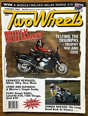 Two Wheels Motorcycle Magazine - August 1992 • $13.50