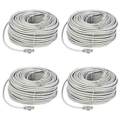 (4) 200FT Cat6 PoE IP Camera NVR Ethernet Cable Outdoor/Indoor RJ45 Cord Wire • $99