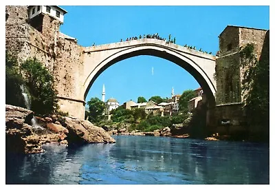 Mostar Stari Most Bridge City Unposted Chrome Postcard • $3.80