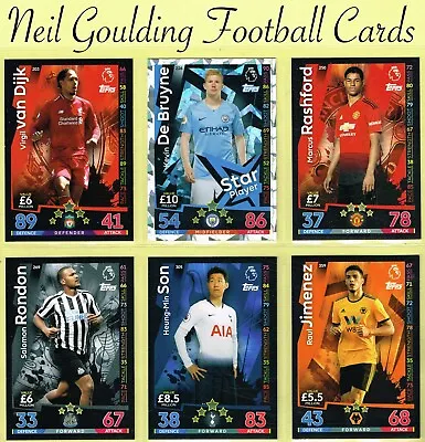 Topps MATCH ATTAX 2018-19 ☆ PREMIER LEAGUE ☆ Football Cards #181 To #360 • £0.99