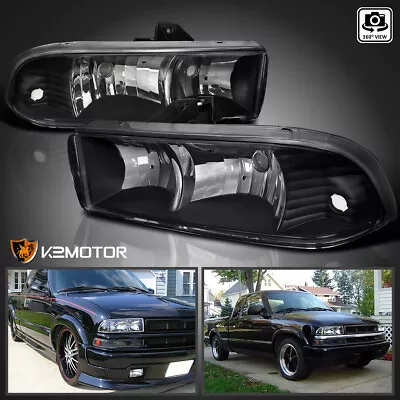 Black Fits 1998-2004 Chevy S10 Blazer Pickup Headlights Lamps Left+Right 98-04 • $68.38