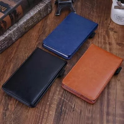 Leather Cover Memo Pads A7 Notebook Pocket Planner Business Memos Mini Notepad • £7.52