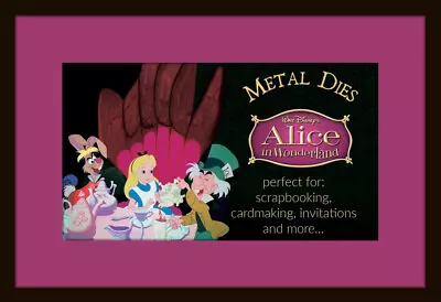 Alice In Wonderland Licensed Metal Dies Make Your Own Cards Invitations & More • $8.95