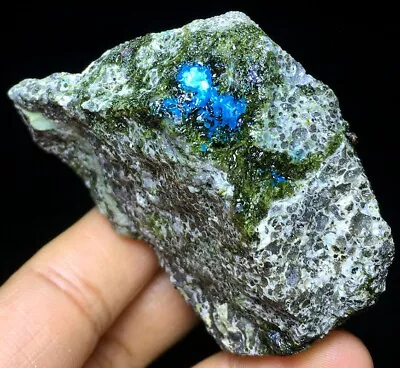 140g  Natural Green Chrysocolla & Epidote Crystal Mineral Specimen Healing C282 • $0.01