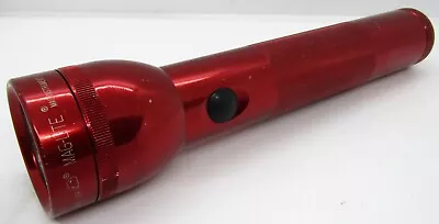 Maglite 2D Red Aluminum Flashlight 10  Heavy Duty Mag-Lite Made In USA - Works • $17.99