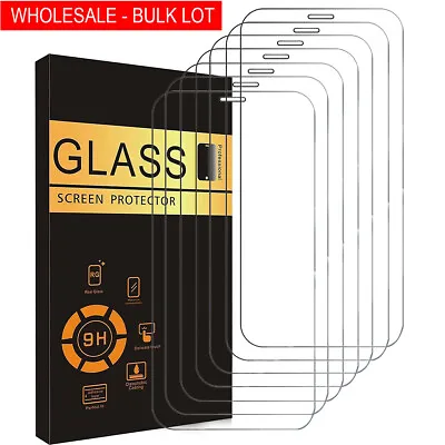 Wholesale Bulk 50X Tempered Glass Screen Protector For IPhone 14 13 12 Pro Max X • $15.99