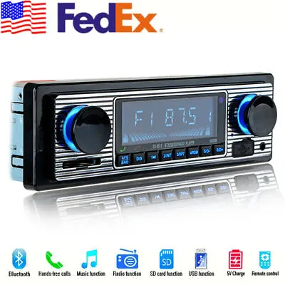 4-CH Car Stereo Radio Bluetooth In-dash Head Unit Player FM MP3/USB/AUX Remote • $48.52