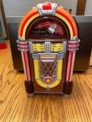 1998 America's Favorites Wurlitzer Retro Jukebox 12  Ceramic Cookie Jar **READ** • $65