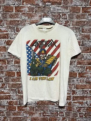 Anthrax 1987 Vintage Judge Dredd I Am The Law Rock Band Tshirt • $265