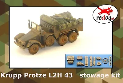 Redog 1:72 Krupp Protze Truck Military Scale Modelling Stowage Diorama Kit • £4.99