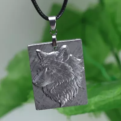 Meteorite Pendant Hand-made  Wolf Head Iron Meteorite  Pendant  B4 • $69