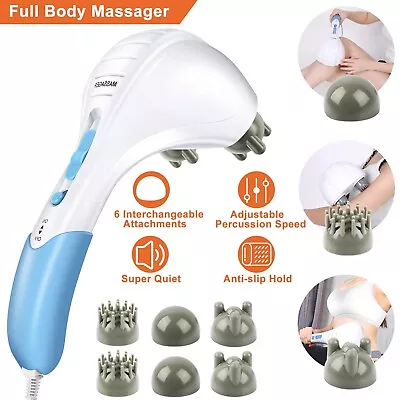 Handheld Neck Back Massager Double Head Deep Tissue Electric Full Body Massager • $31.99