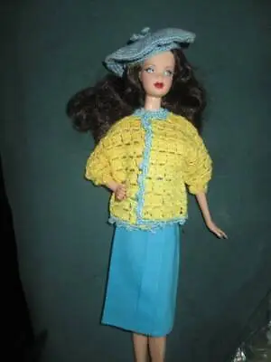 Vintage Doll Clothes For 11-11.5  Doll ~❤️~ Crochet Sweater Skirt Hat #405 • $3.99