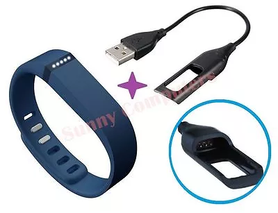 Wristband With Metal Clasp USB Charger Cable For Fitbit Flex Pedometer Pedometer • $11