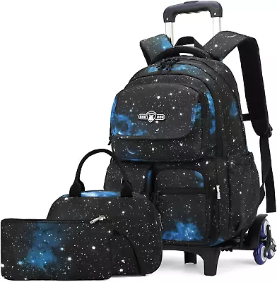 Galaxy Kids School Rolling Backpack Elementary Wheeled Bookbags • $108.78