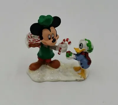 Walt Disney Brass Key Christmas Village Figure MICKEY MOUSE & Huey • $19.99