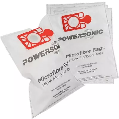 £3.49 • Buy Bags For Numatic Henry Hoover Hetty Vacuum Cleaner Microfibre Dust Bags 4 Pack